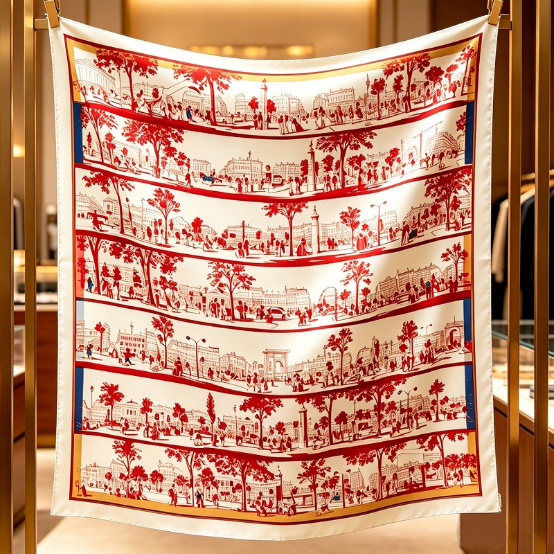 French Street Fashion - Luxury 100% Pure Mulberry Silk Square