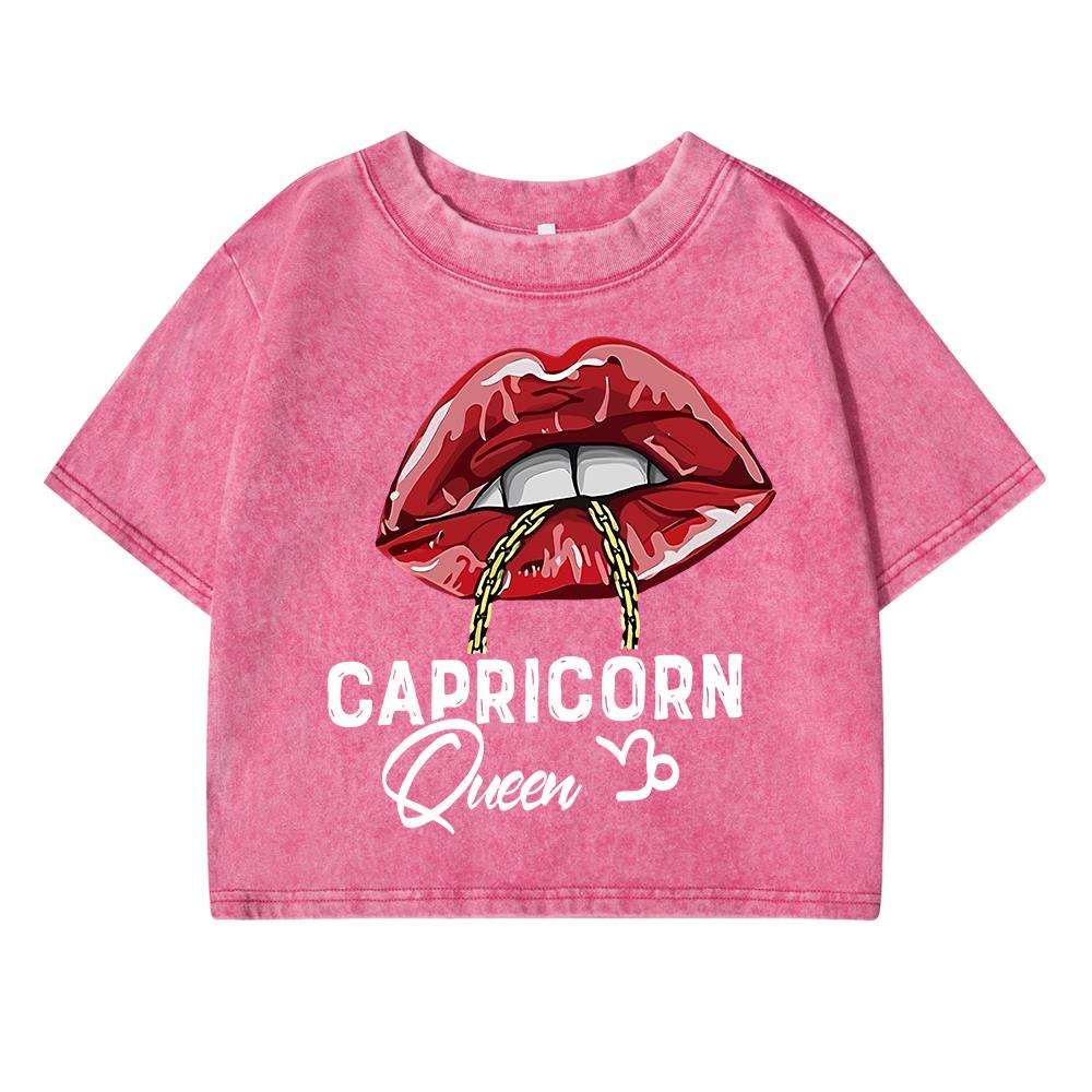 Street For Fashion - Capricorn Funny Printing Female Washed Short