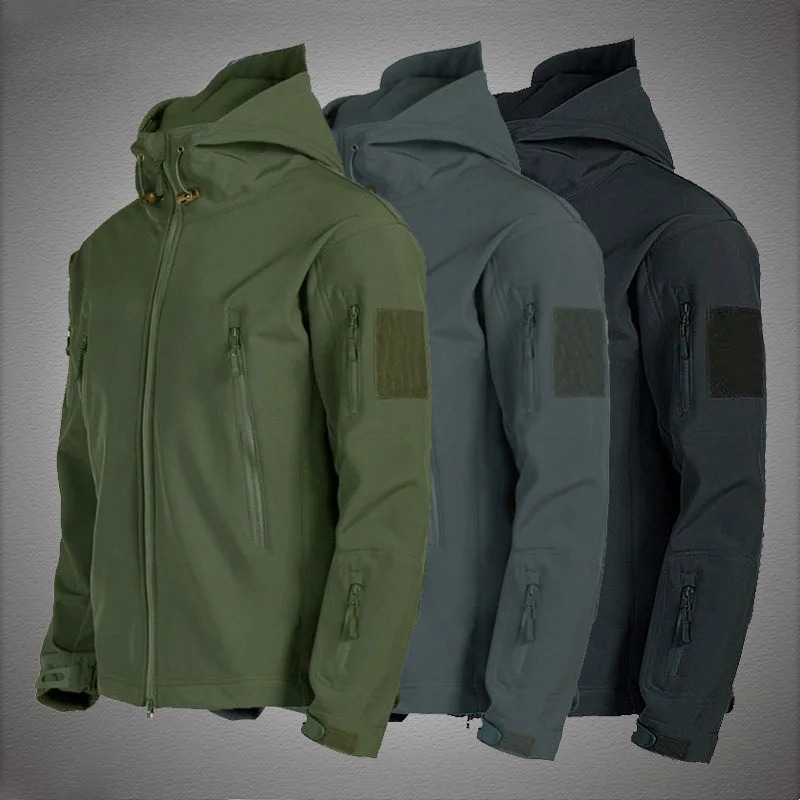 Windbreak Shell Jacket - Men's Tactical Windproof Waterproof Jacket Army