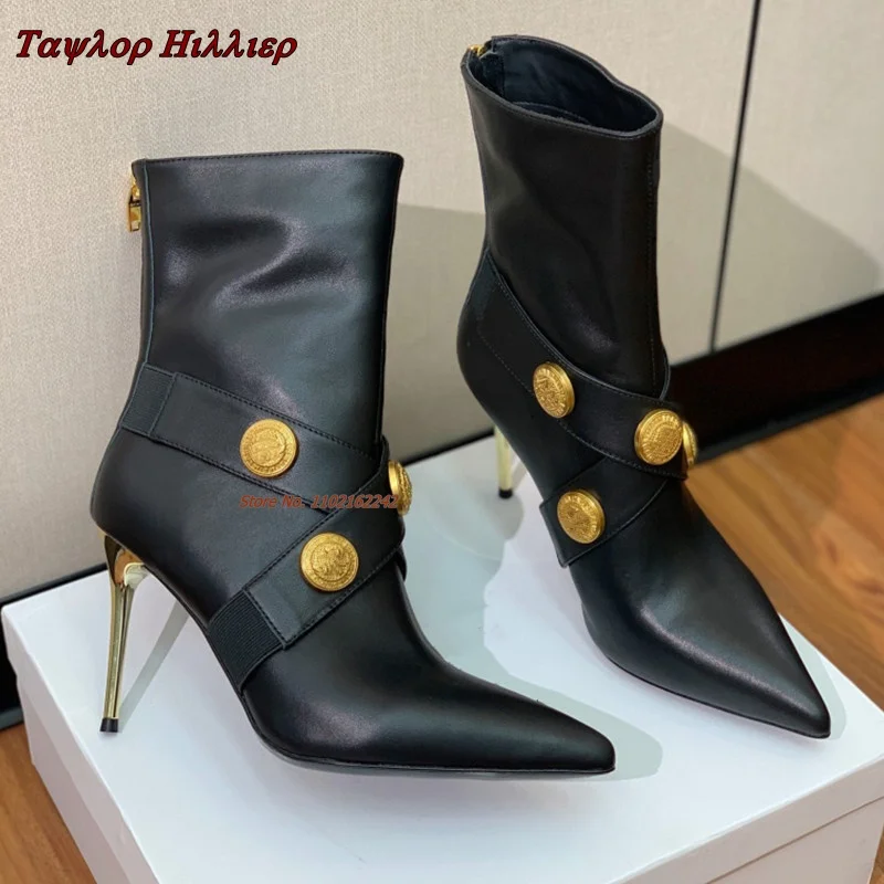 Autumn New Metal Button Ankle  - đánh giá và giá Street Fashion Female