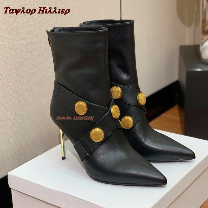 Autumn New Metal Button Ankle  - đánh giá và giá Street Fashion Female