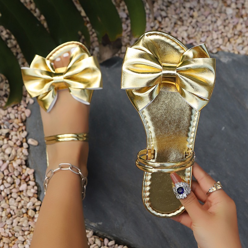 Golden Women Flat Slippers New - đánh giá và giá Street Fashion Female
