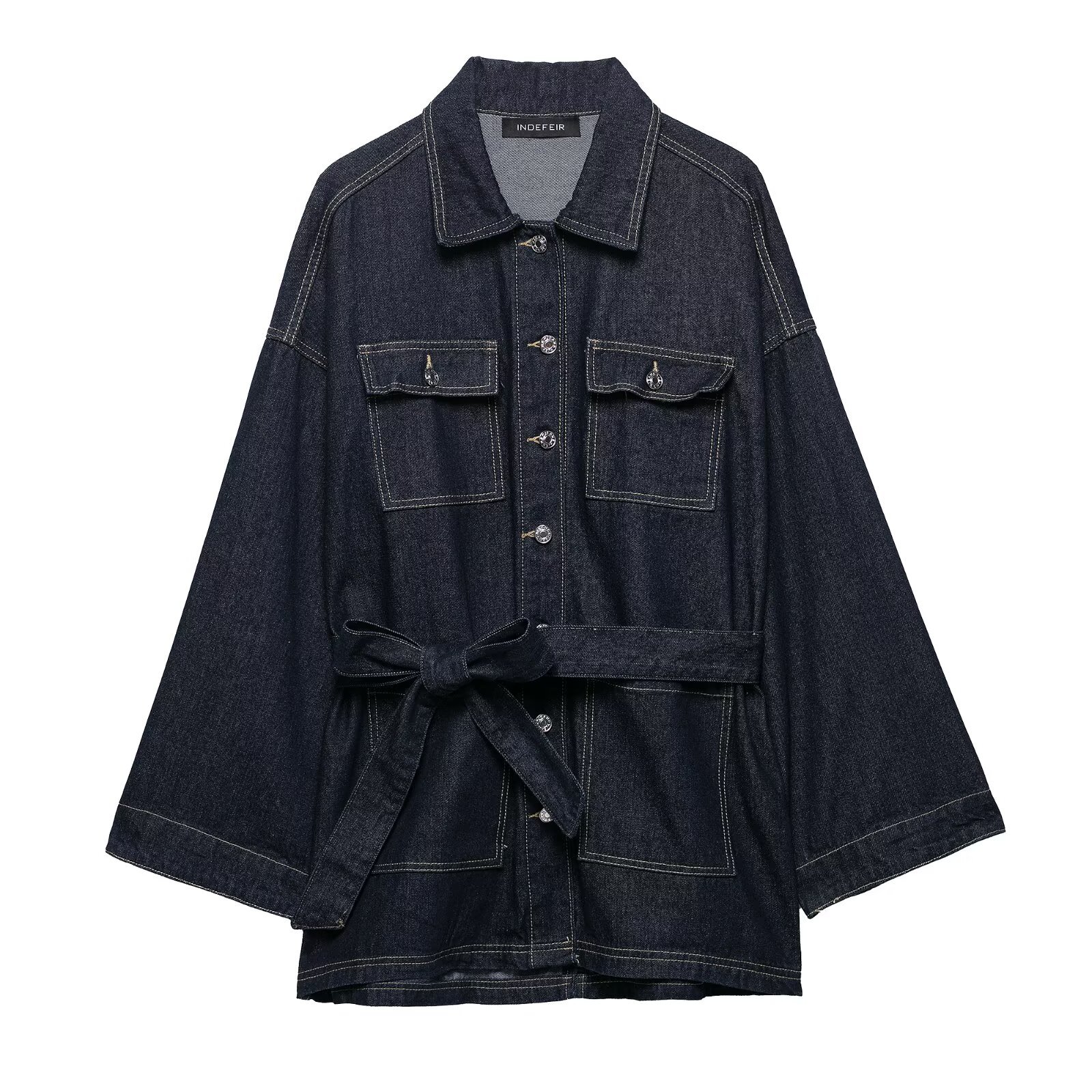 Women's Denim Jacket Solid Col - đánh giá và giá Street Fashion Winter 2025