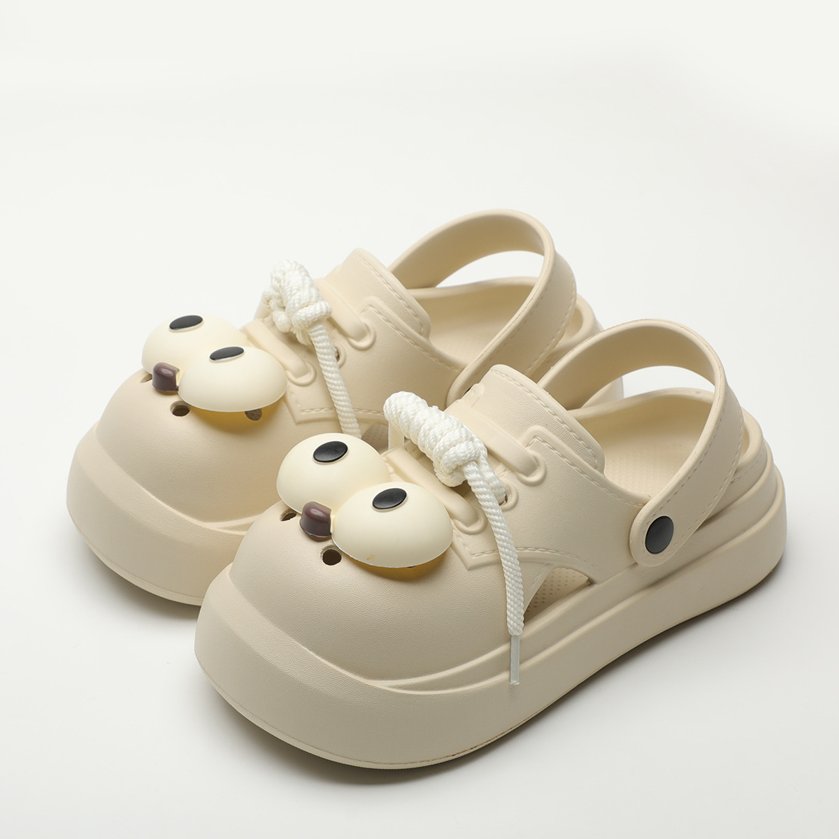 Cute DIY Big Eyes Fashion Clog - đánh giá và giá Street Fashion Female