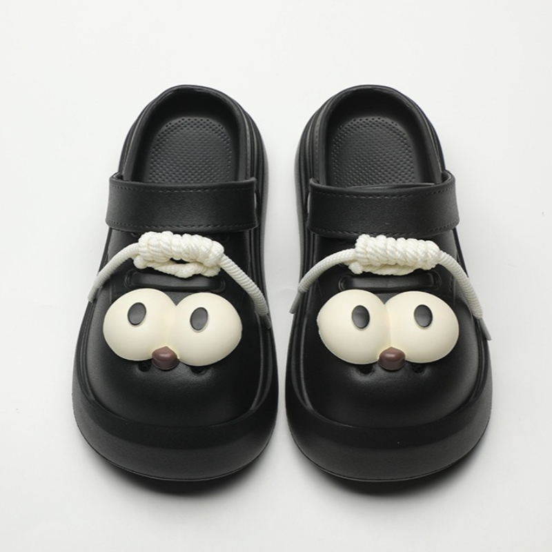 Cute DIY Big Eyes Fashion Clog - đánh giá và giá Street Fashion Female