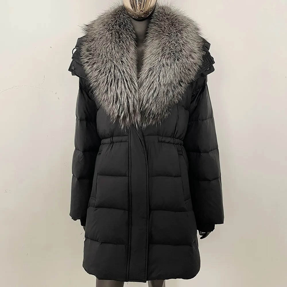 Real Fur Jacket Fashion Hooded - đánh giá và giá Street Fashion Official