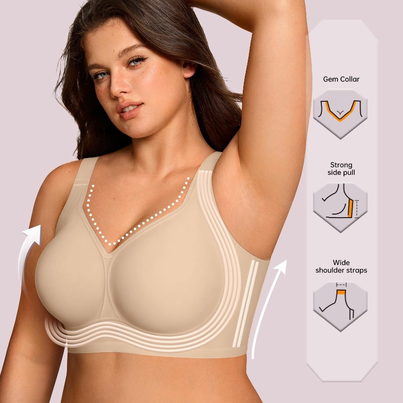 Plus Size Wireless Jelly Bra W - đánh giá và giá Street Fashion Female