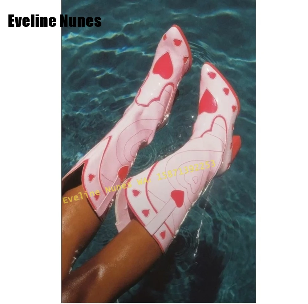Pink Heart Space Cowgirl Boots - đánh giá và giá Street Fashion Female